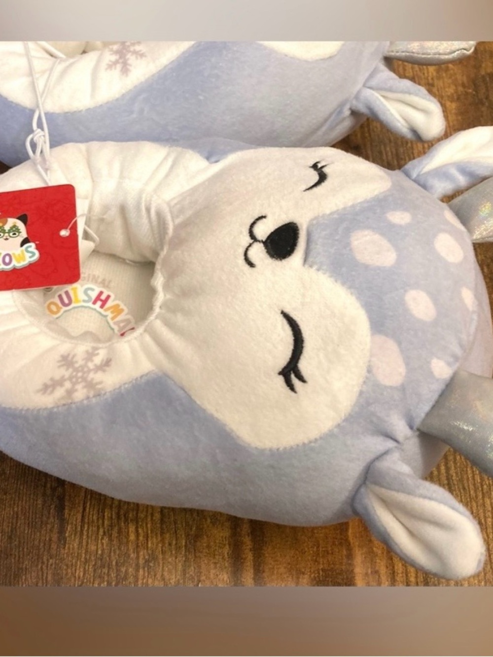 Squishmallows Kids' Deer Slippers - Light Blue Size 13-1 New - Picture 2 of 5